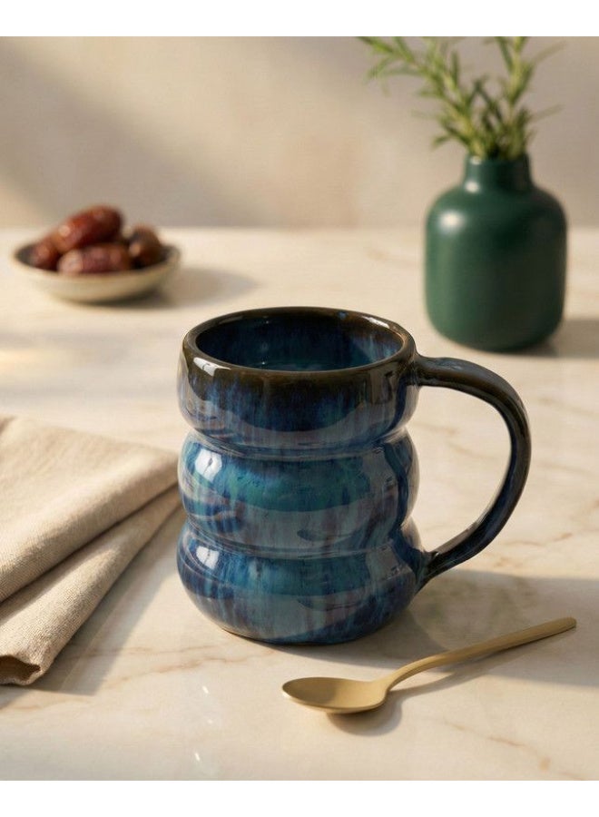 Casa Home 300ml Ceramic Mug Teal Blue, Heat-Resistant, Microwave/Oven/Dishwasher Safe - Image 3